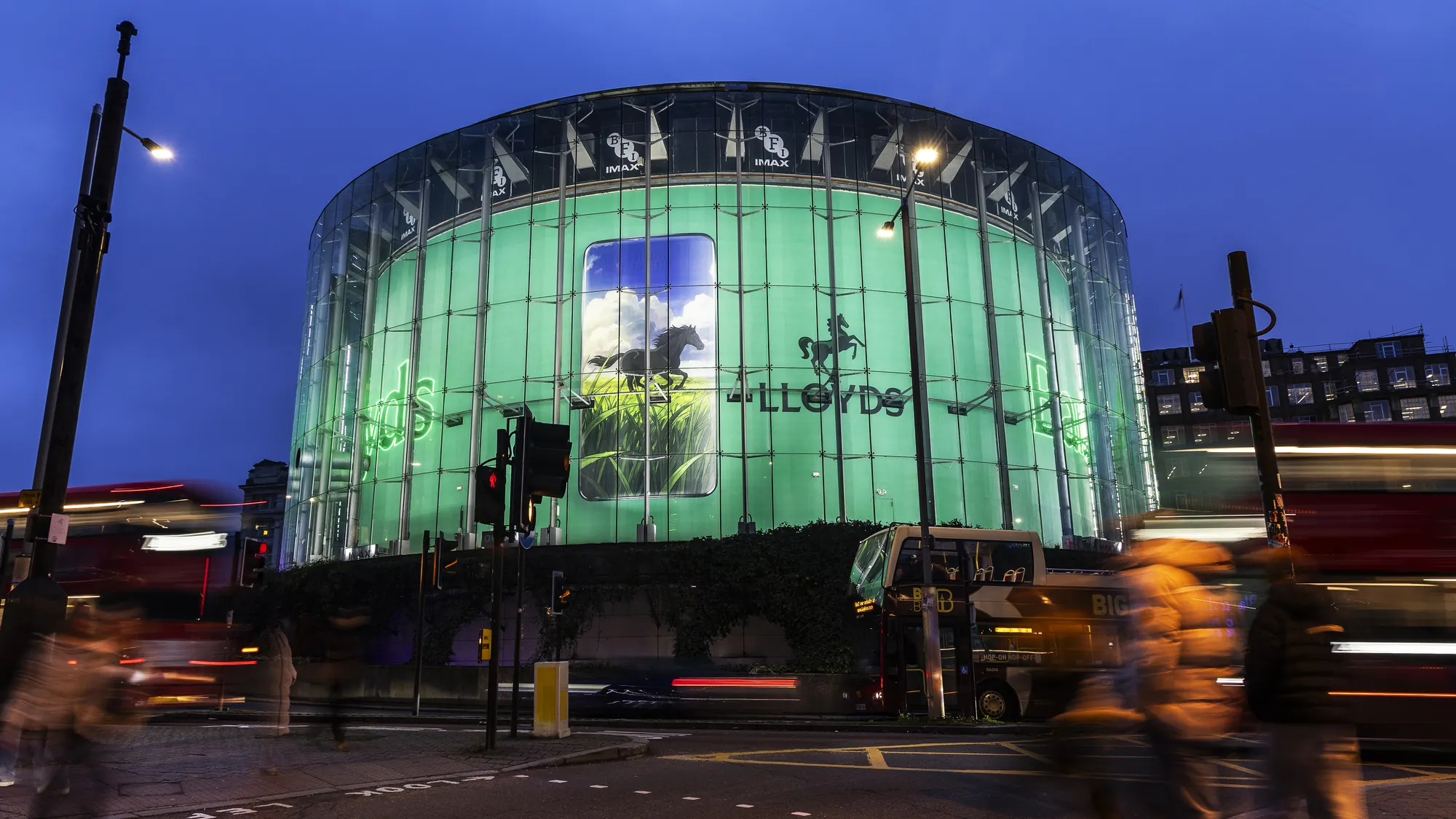 Dream Maker’s galloping horse on the BFI IMAX, Waterloo
